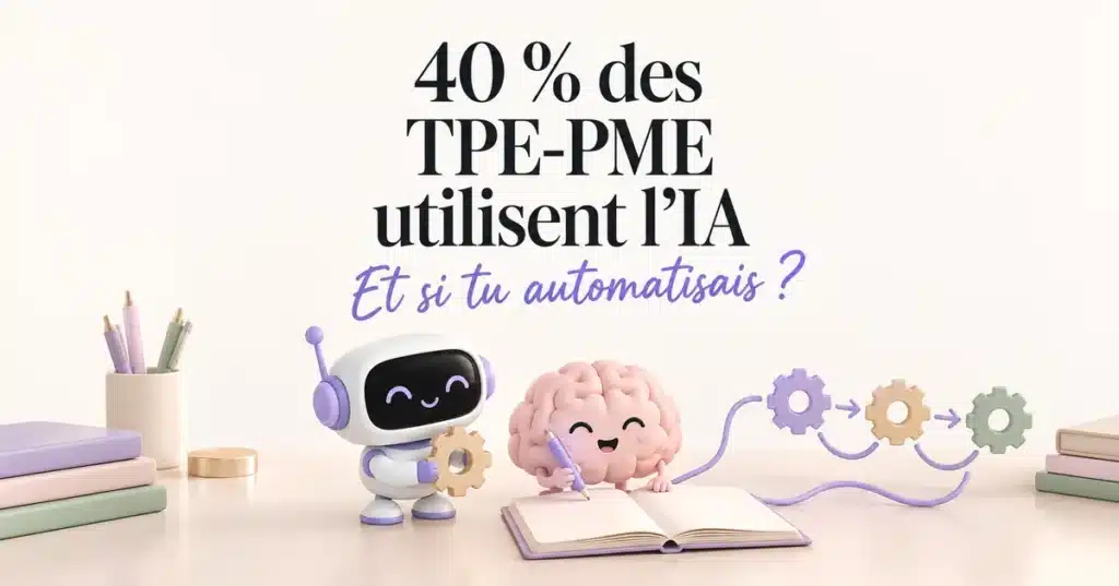 IA dans les TPE-PME : 40 % l'utilisent selon le Baromètre France Num 2026, et si tu automatisais ?